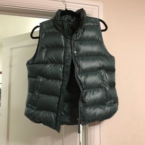 J crew NWT shiny teal puffer vest